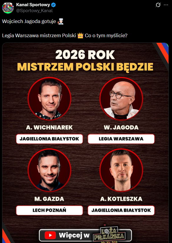 TYPY EKSPERTÓW Kanału Sportowego na MISTRZA POLSKI!